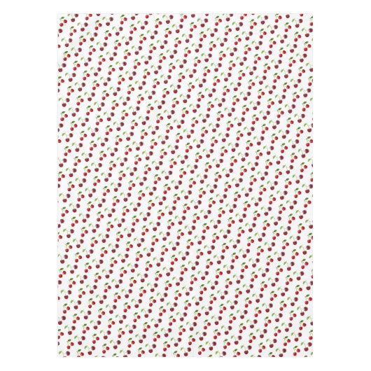 Nappe Fruits cerise sur blanc (Devant)