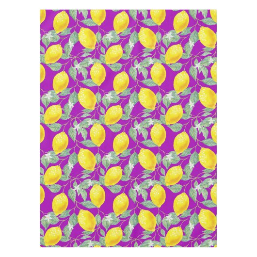 NAPPE FRUITS DE CITRON SUR FOND VIOLET (Devant)