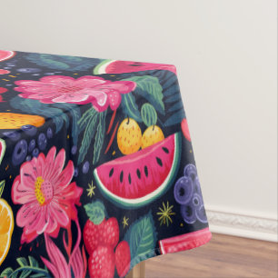 Nappe Fruits et Fleurs Tropicaux