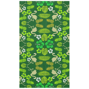 Nappe Fruits tropicaux floraux verts