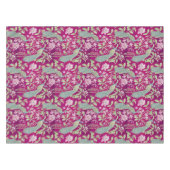 Nappe Fuchsia Chinoiserie paon floral (Devant (Horizontal))