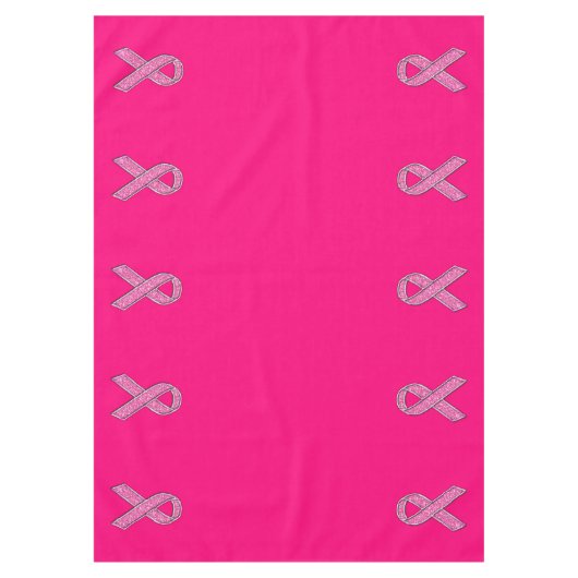 Nappe Fuchsia de conscience de ruban de rose de style de (Devant)