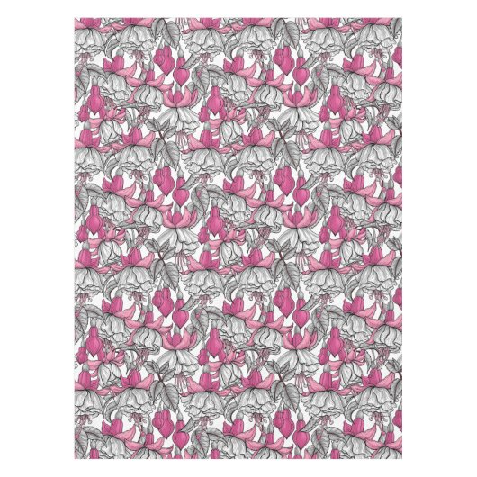 Nappe Fuchsia en blanc et rose (Devant)