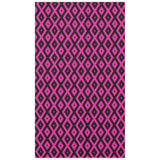 Nappe Fuchsia et motif de diamants noirs (Devant)