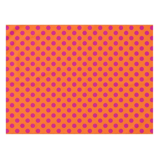 Nappe Fuchsia pois orange (Devant (Horizontal))