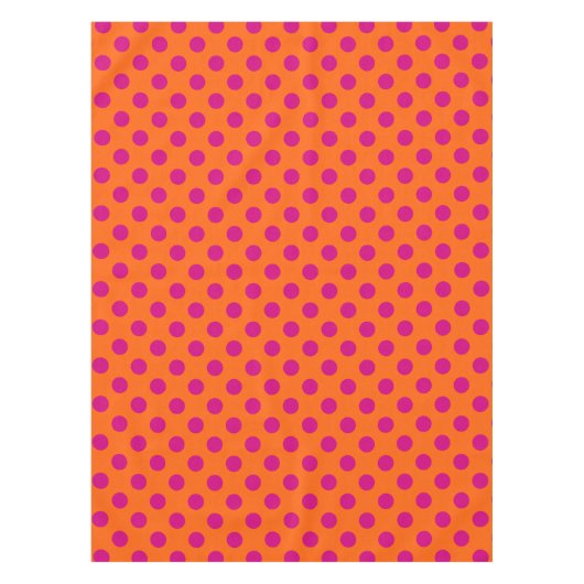 Nappe Fuchsia pois orange (Devant)