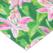 Nappe Fuchsia Prépa Élégante Fleurs de Lys et Feuillage (Angle)