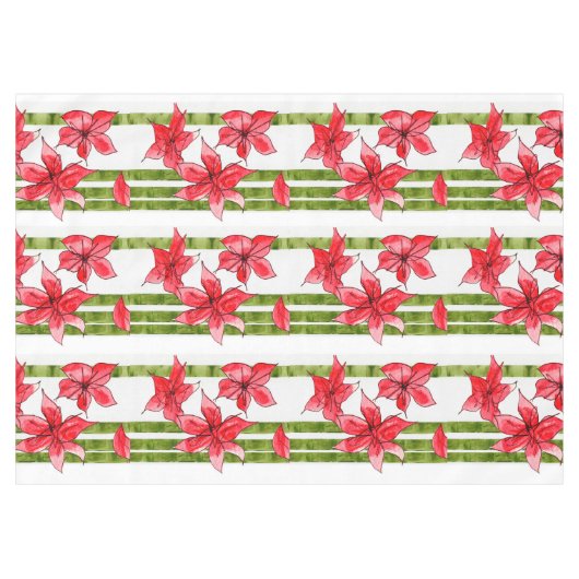 NAPPE FUN AND FABULOUS POINSETTIA TABLECLOTH (Devant (Horizontal))