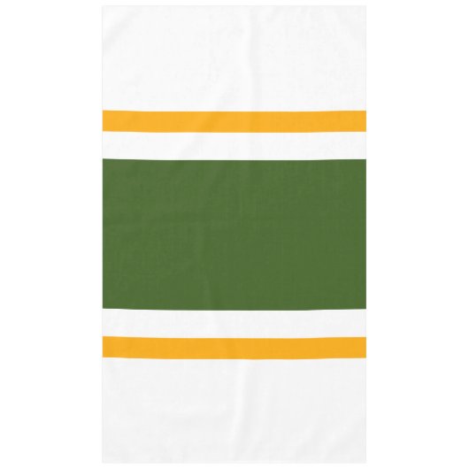 Nappe Fun Bold Forest Green Jaune White Racing Stripes (Devant)