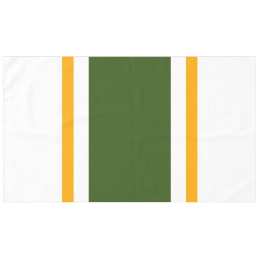 Nappe Fun Bold Forest Green Jaune White Racing Stripes (Devant (Horizontal))