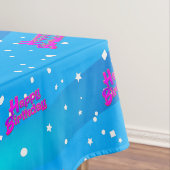Nappe Fun Purple Joyeux Anniversaire Graphique sur Bleu (In Situ)