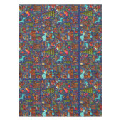 Nappe Fun Western Motif Christmas Blue (Devant)