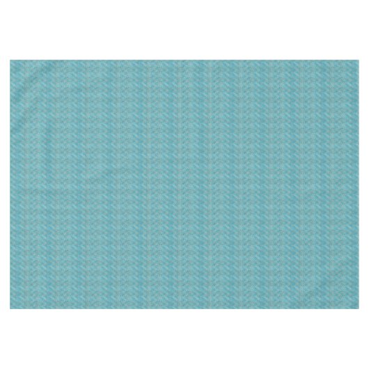Nappe Funky Aqua Turquoise Blue Curved Lines Art Motif (Devant (Horizontal))