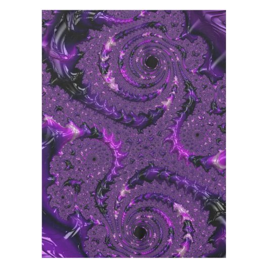 Nappe Funky Bold Boho Purple Digital Abstrait Fractal (Devant)