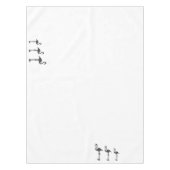 Nappe Funky Grey Flamant rose Oiseaux Motif (Devant)