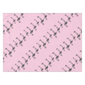 Nappe Funky Grey Flamant rose rose Motif oiseaux (Devant (Horizontal))