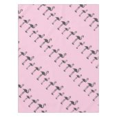 Nappe Funky Grey Flamant rose rose Motif oiseaux (Devant)