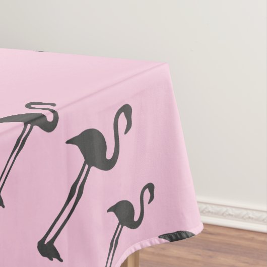 Nappe Funky Grey Flamant rose rose Motif oiseaux (In Situ)