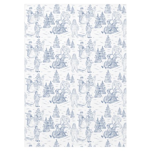 Nappe Funky Yeti Monsters Antique Motif de Toile d'hiver (Devant)