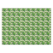 Nappe Gardenias blanches et Feuilles verts de Jade (Devant (Horizontal))