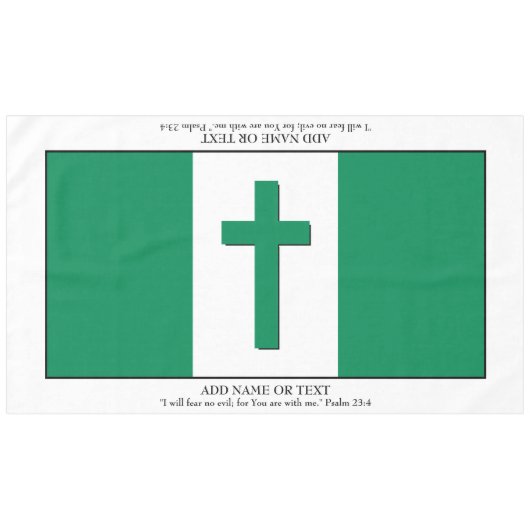 Nappe Garder | DRAPEAU NIGERIA | Grandes écritures (Devant (Horizontal))