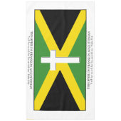 Nappe Garder | JAMAICA FLAG | Écriture croisée 60"x104" (Devant)