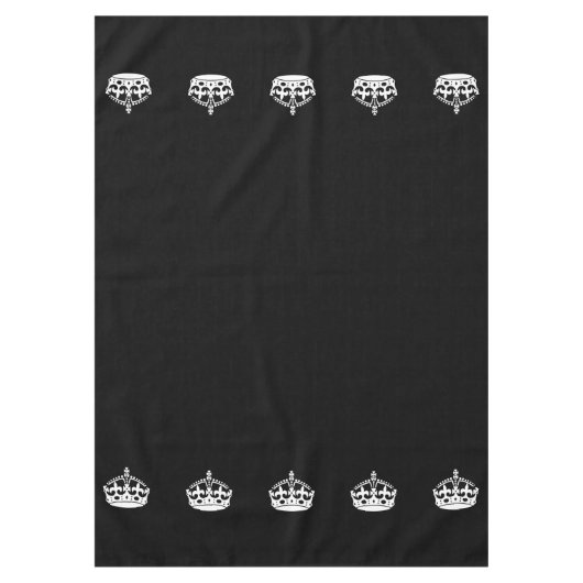 Nappe Gardez la couronne au calme sur le noir (Devant)