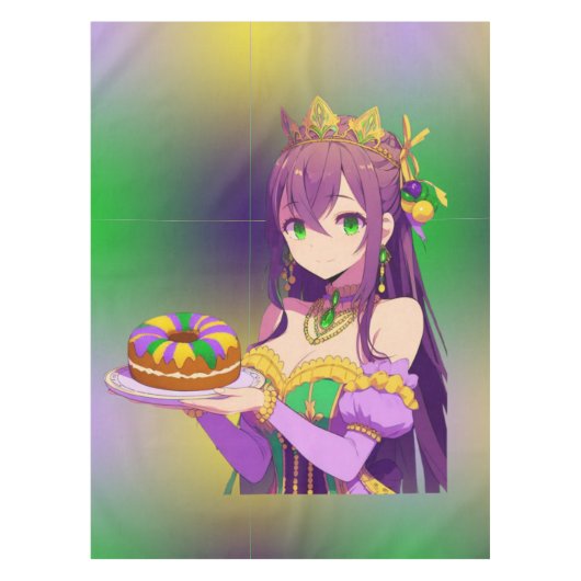Nappe Gâteau Anime Mardi Gras King (Devant)