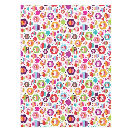 Nappe Gâteau de tasse et pot mignons de thé (Devant)