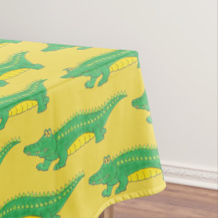 Nappe Gator jaune vert Alligator Crocodile Crocodile Ani