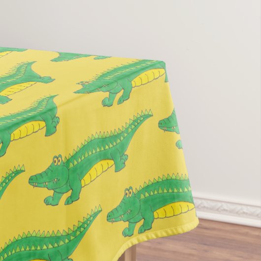 Nappe Gator jaune vert Alligator Crocodile Crocodile Ani (In Situ)