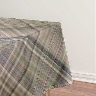 Nappe Gazon d'automne marron et vert olive à carreaux