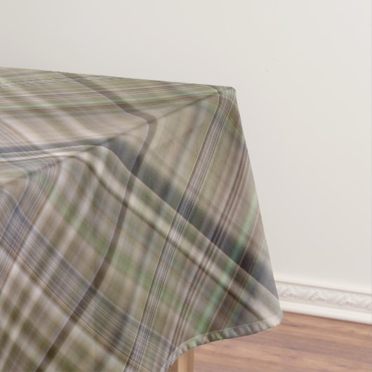 Nappe Gazon d'automne marron et vert olive à carreaux (In Situ)