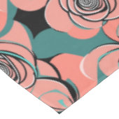 Nappe Geometric Roses In Shades Of Black And Teal  (Angle)