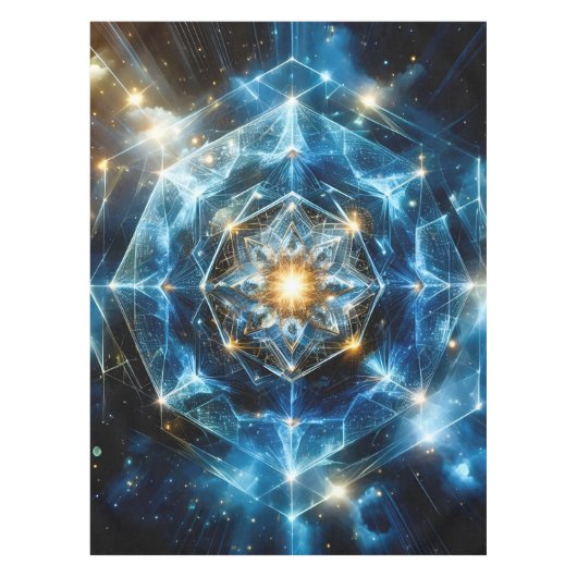 Nappe Géométrie cosmique mandala étoile univers abstrait (Devant)
