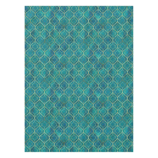 Nappe Géométrie Émeraude Dorée (Devant)