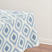 Nappe géométrique Abstraite, bleu et blanc cassé (In Situ)