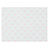 Nappe géométrique Abstraite, bleue, rose et blanc cassé (Devant (Horizontal))