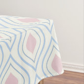 Nappe géométrique Abstraite, bleue, rose et blanc cassé (In Situ)