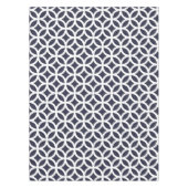 Nappe géométrique de motif dans le bleu classique (Devant)