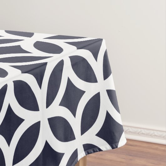 Nappe géométrique de motif dans le bleu classique (In Situ)