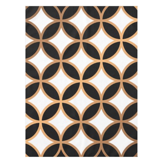 Nappe Géométrique noire et dorée (Devant)