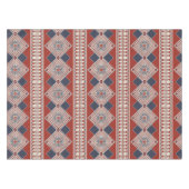 Nappe géométrique rouille et bleue (Devant (Horizontal))