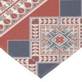 Nappe géométrique rouille et bleue (Angle)