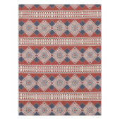 Nappe géométrique rouille et bleue (Devant)