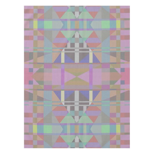 Nappe Géométrique vert violet rose (Devant)