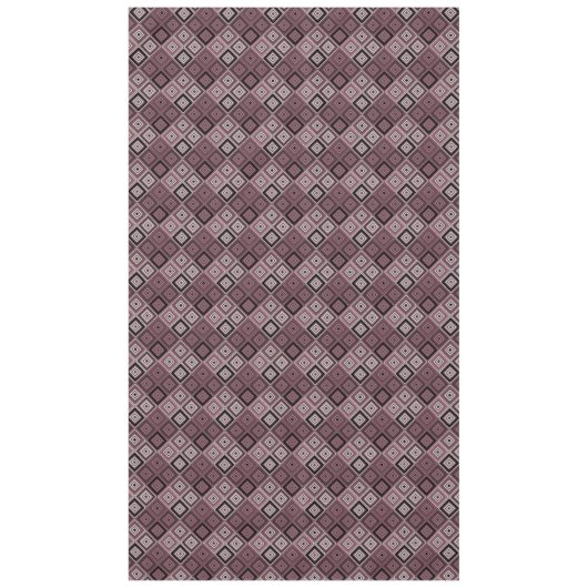 Nappe Geometry ethnic patchwork brown burgundy  (Devant)