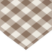 Nappe Gingham à carreaux classique marron (Angle)