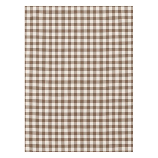 Nappe Gingham à carreaux classique marron (Devant)