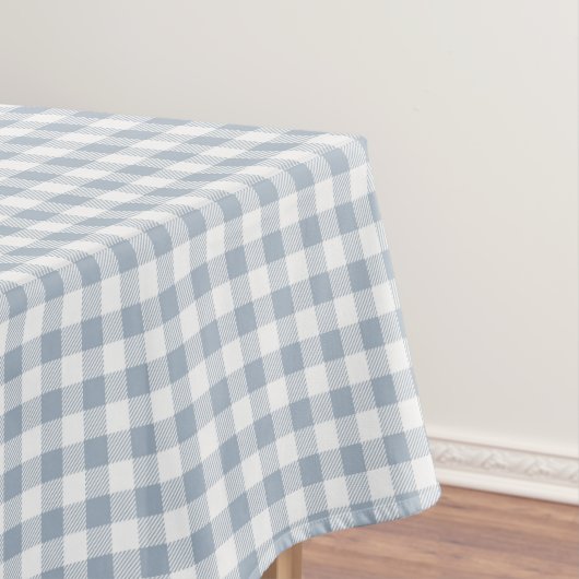 Nappe Gingham Pattern Coastal Checkered White Muted Blue (In Situ)